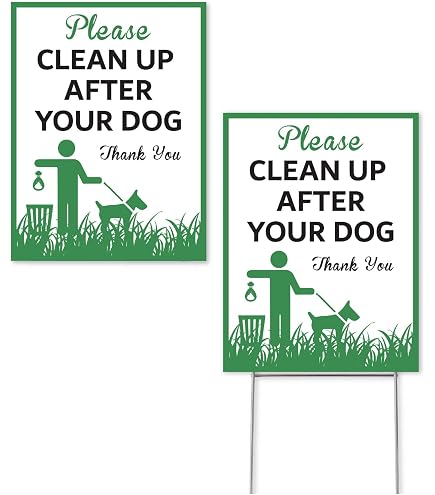 Obey The Law Pick Up After Your Pet Fine Up to $250 in Red Sign